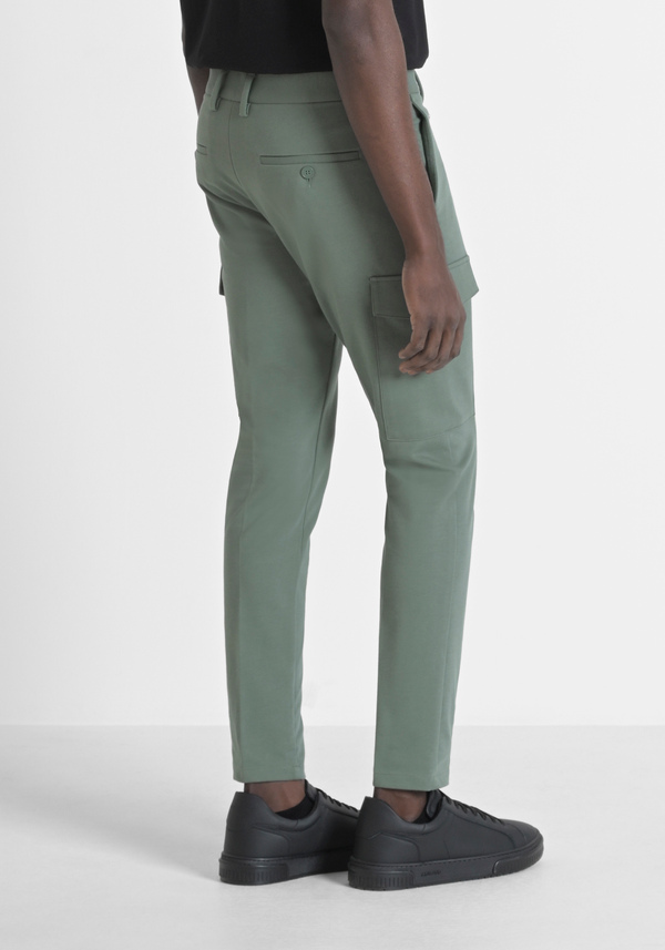 "BJORN" COTTON BLEND SKINNY FIT TROUSERS WITH LARGE POCKETS - Antony Morato Online Shop