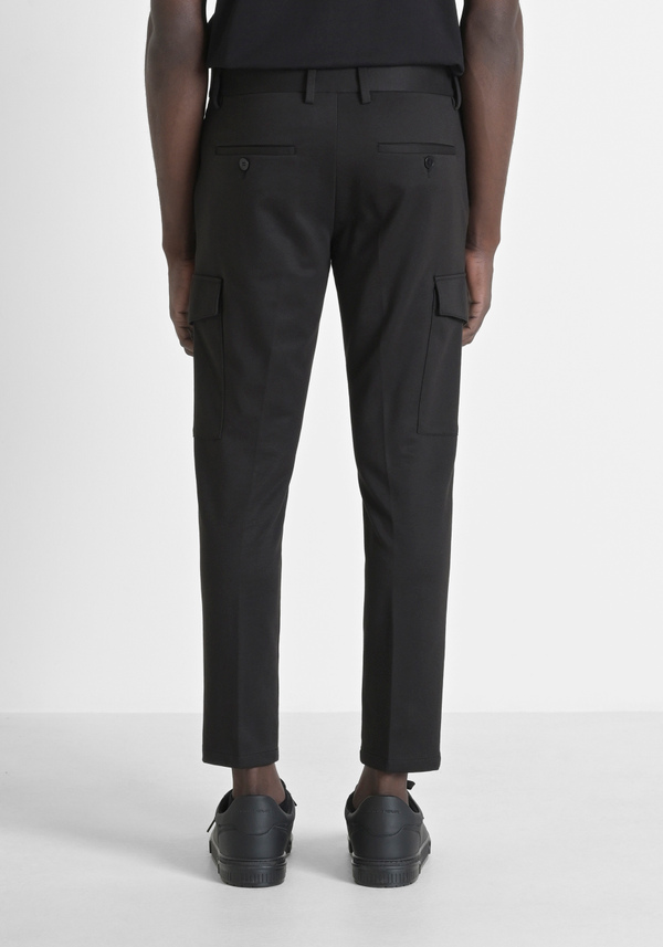 PANTALON REGULAR FIT « NEIL » EN VISCOSE MÉLANGÉE AVEC CORDON DE SERRAGE - Antony Morato Online Shop
