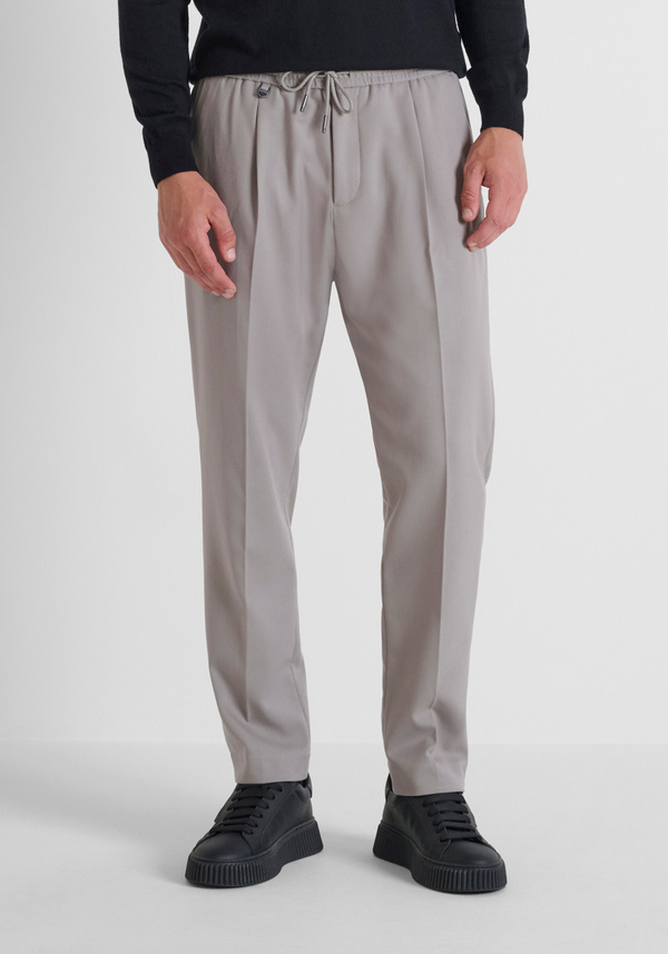 REGULAR FIT "NEIL" TROUSERS IN TWILL STRETCH VISCOSE BLEND - Antony Morato Online Shop