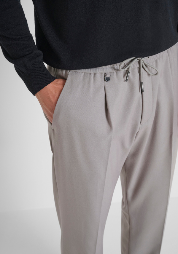 REGULAR FIT "NEIL" TROUSERS IN TWILL STRETCH VISCOSE BLEND - Antony Morato Online Shop