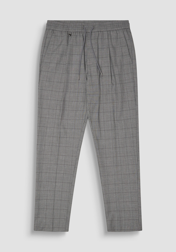 PANTALONES REGULAR FIT «NEIL» EN MEZCLA DE VISCOSA ELÁSTICA CON MOTIVO - Antony Morato Online Shop