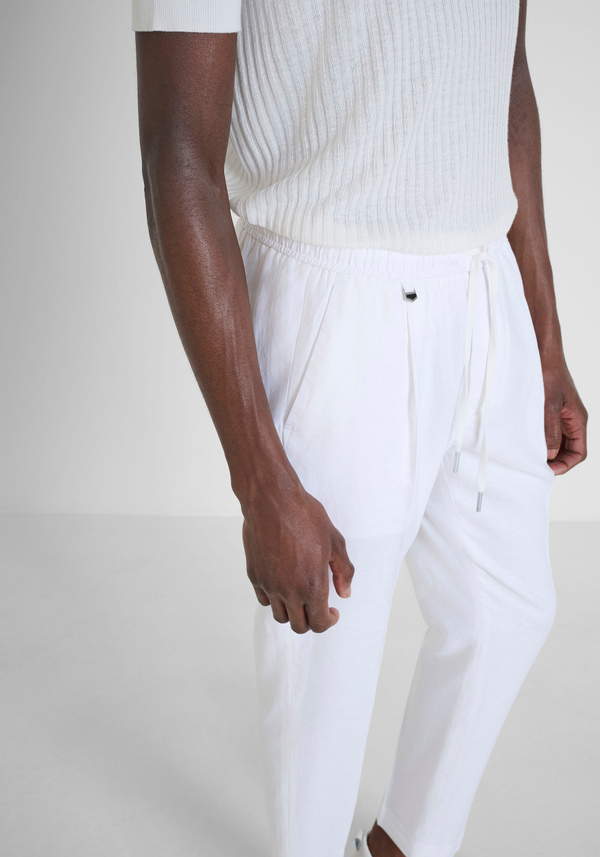 PANTALONI REGULAR FIT "NEIL" IN MISTO LINO - Antony Morato Online Shop
