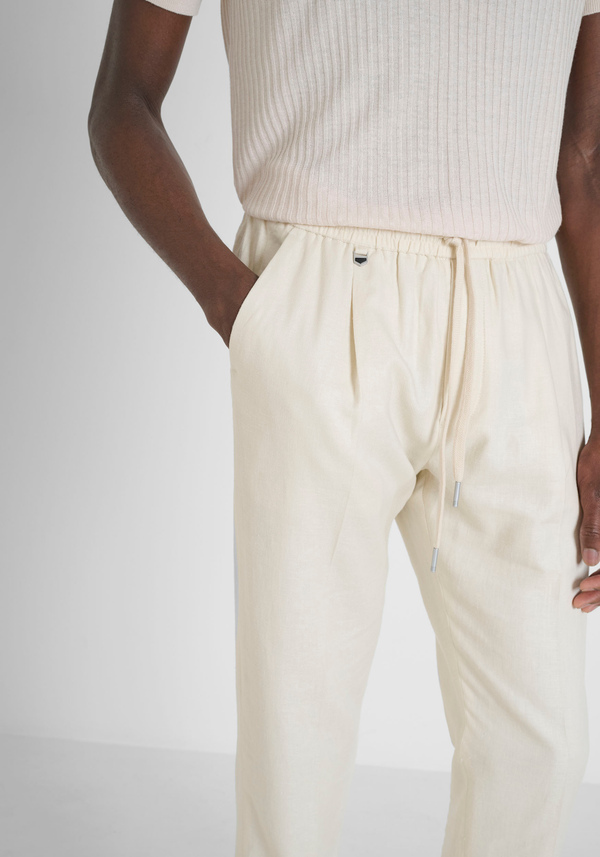 PANTALONI REGULAR FIT "NEIL" IN MISTO LINO - Antony Morato Online Shop