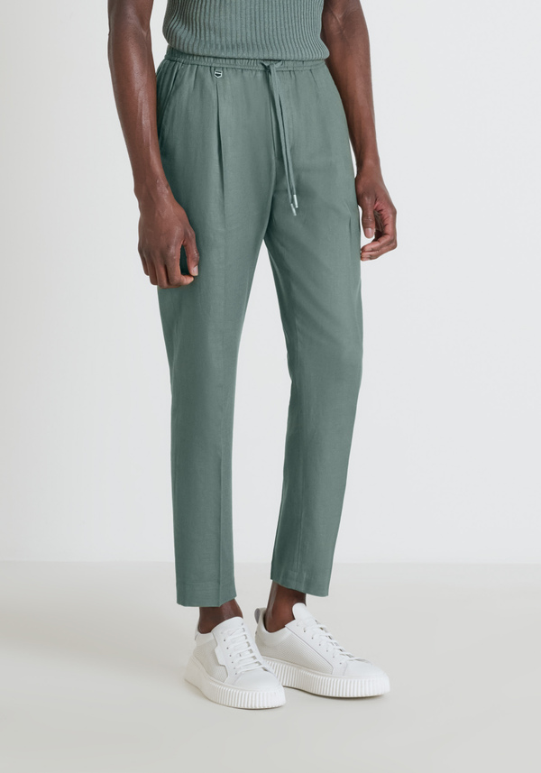 PANTALÓN REGULAR FIT «NEIL» EN MEZCLA DE LINO - Antony Morato Online Shop