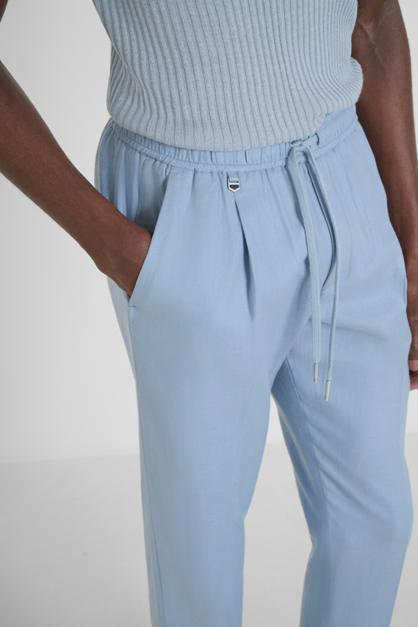 PANTALÓN REGULAR FIT «NEIL» EN MEZCLA DE LINO - Antony Morato Online Shop