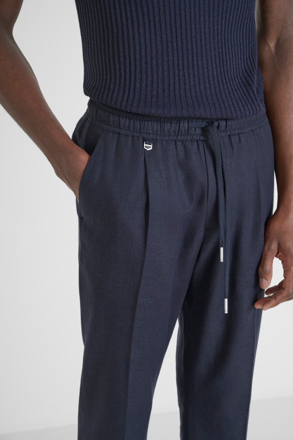PANTALONI REGULAR FIT "NEIL" IN MISTO LINO - Antony Morato Online Shop