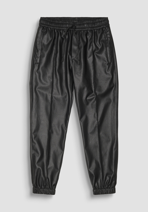 REGULAR FIT "NATE" TROUSERS IN IMITATION LEATHER - Antony Morato Online Shop
