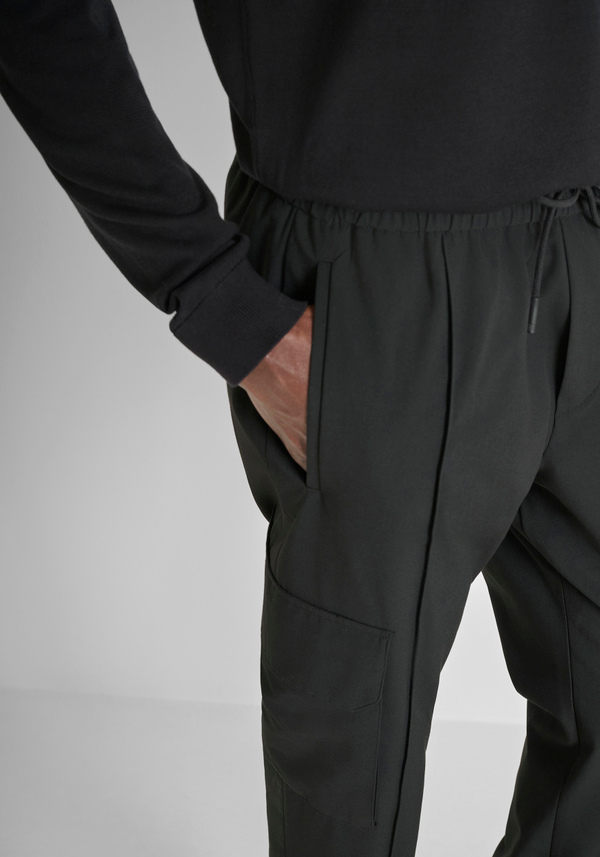 REGULAR FIT "EDWARD" TROUSERS IN STRETCH VISCOSE - Antony Morato Online Shop