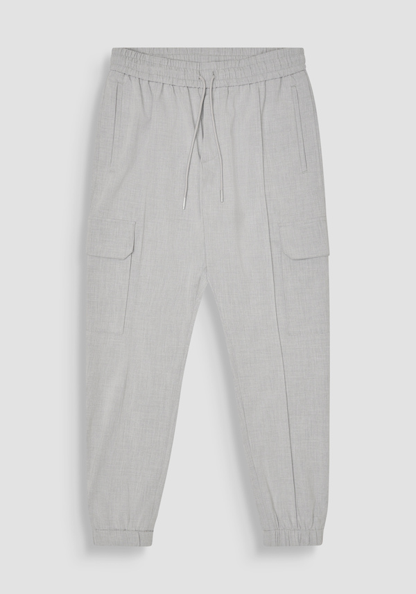 REGULAR FIT "EDWARD" TROUSERS IN STRETCH VISCOSE - Antony Morato Online Shop