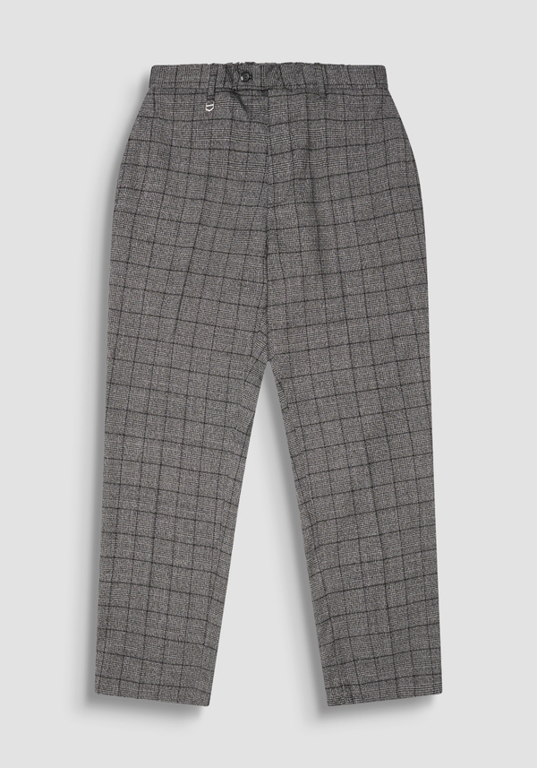PANTALONES RELAXED FIT «EVAN» MEZCLA DE VISCOSA CON ESTAMPADO - Antony Morato Online Shop