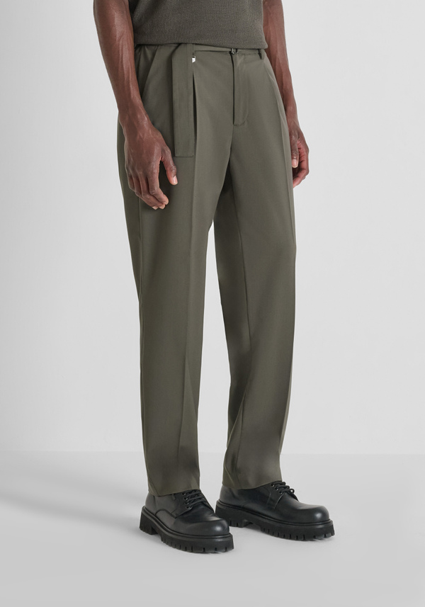 RELAXED FIT "ALAN" TROUSERS IN STRETCH VISCOSE BLEND - Antony Morato Online Shop