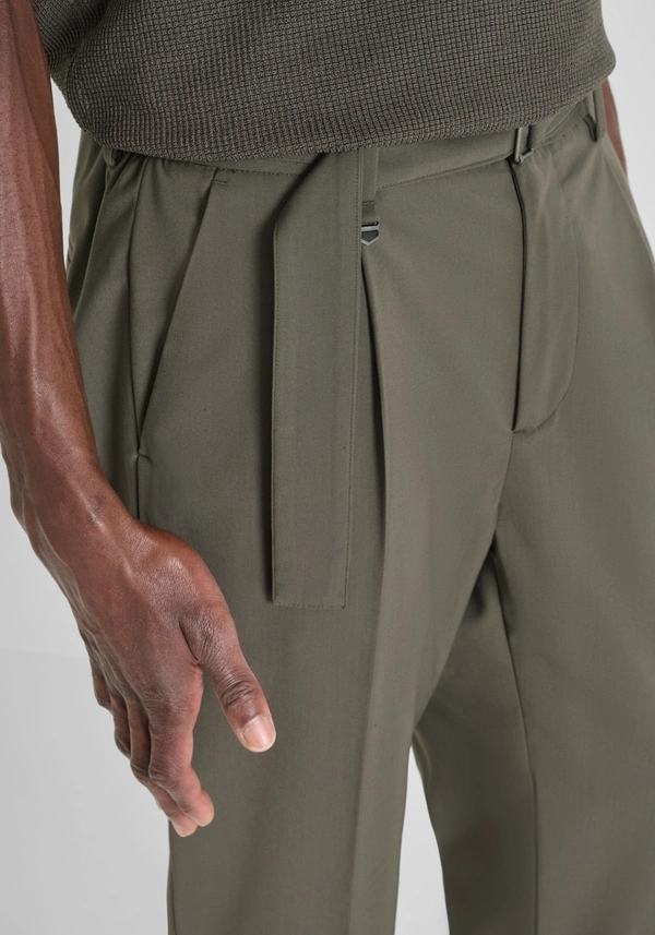 RELAXED FIT "ALAN" TROUSERS IN STRETCH VISCOSE BLEND - Antony Morato Online Shop