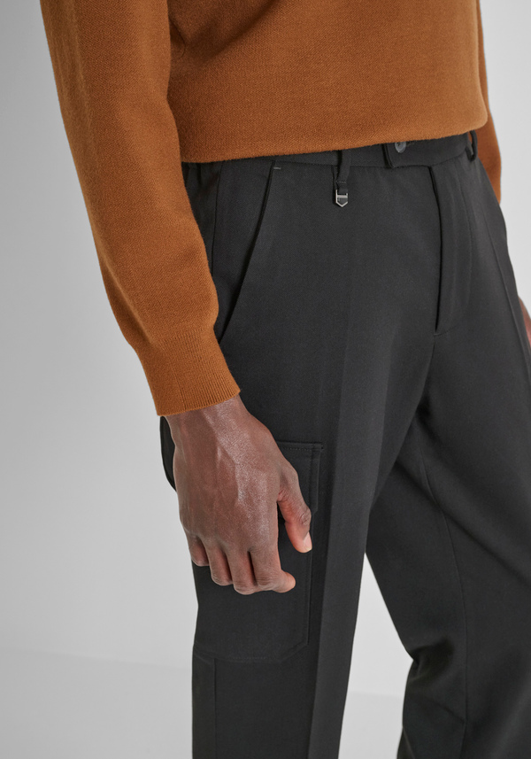 REGULAR FIT TROUSERS "MAX" STRETCH VISCOSE - Antony Morato Online Shop