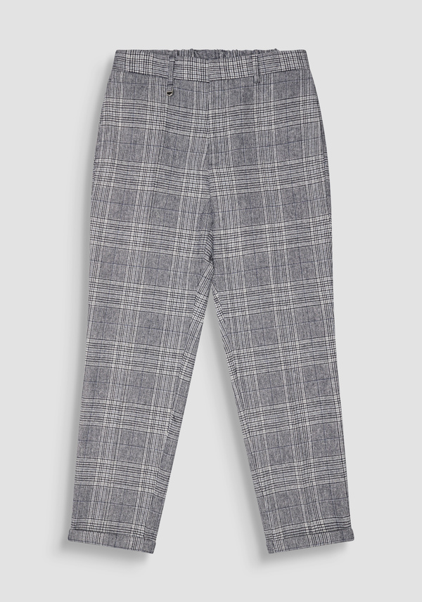 REGULAR FIT TROUSERS "WILL" WOOL BLEND WITH PATTERN - Antony Morato Online Shop