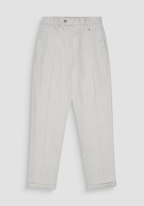 SLIM FIT ANKLE LENGTH "RAD" TROUSERS IN STRETCH VISCOSE BLEND TWILL - Antony Morato Online Shop