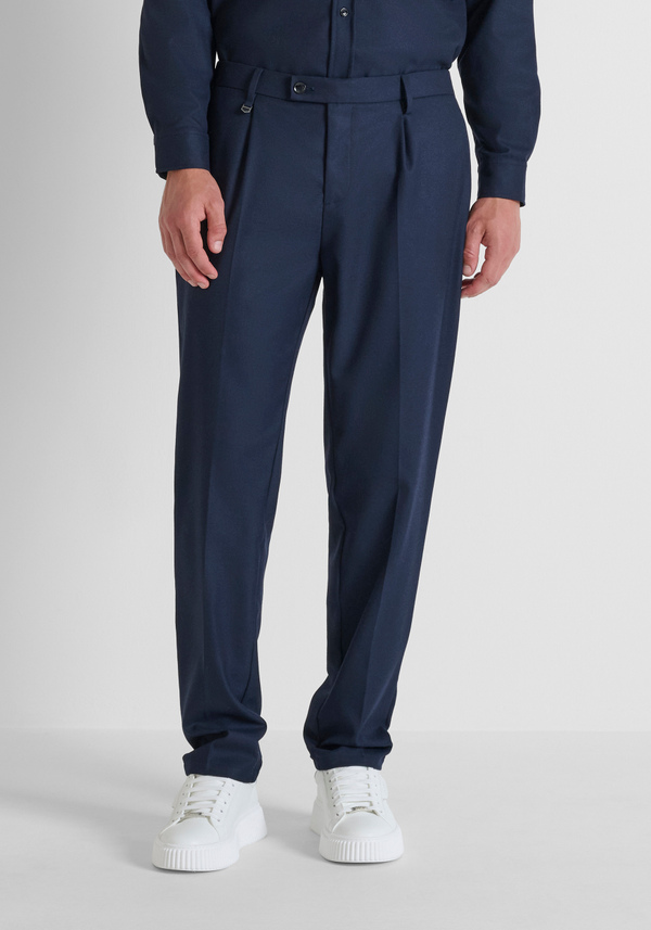 REGULAR FIT TROUSERS "DUKE" STRAIGHT LEG IN WARM FABRIC - Antony Morato Online Shop
