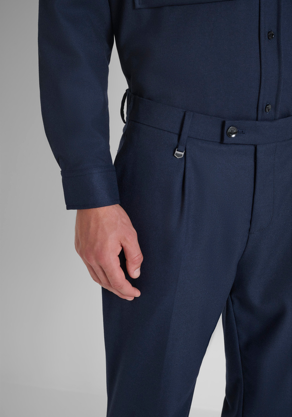 REGULAR FIT TROUSERS "DUKE" STRAIGHT LEG IN WARM FABRIC - Antony Morato Online Shop