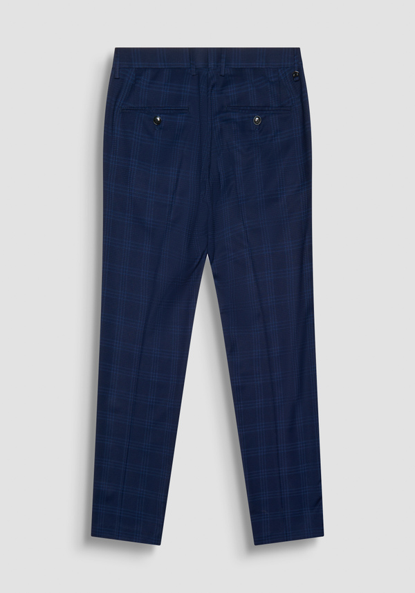 SLIM FIT "BONNIE" TROUSERS WITH CHECK PATTERN - Antony Morato Online Shop