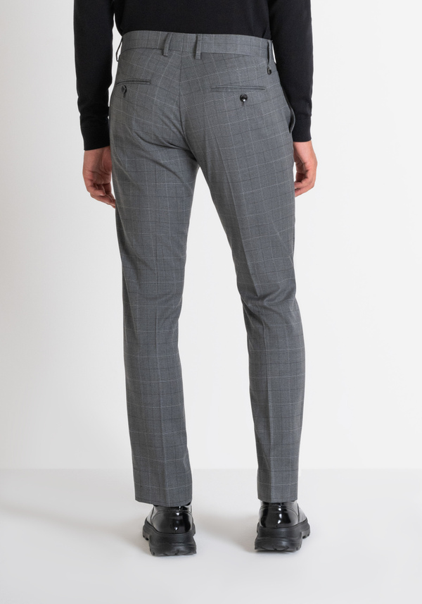 SLIM FIT PRINCE OF WALES CHECK "BONNIE" TROUSERS - Antony Morato Online Shop