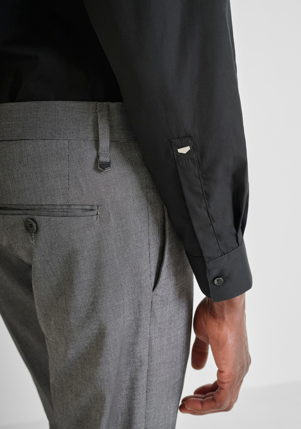 SLIM FIT TROUSERS "BONNIE" IN STRETCH VISCOSE MICRO PATTERN - Antony Morato Online Shop