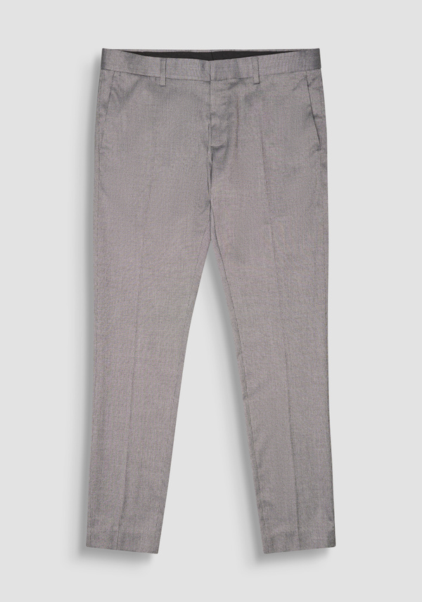 SLIM FIT TROUSERS "BONNIE" IN STRETCH VISCOSE MICRO PATTERN - Antony Morato Online Shop