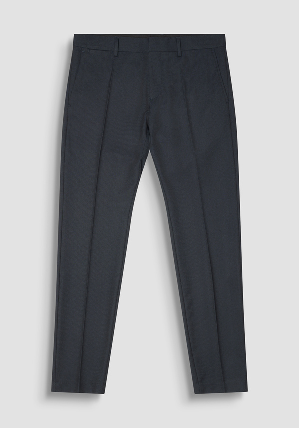 SLIM FIT TROUSERS "BONNIE" IN STRETCH VISCOSE MICRO PATTERN - Antony Morato Online Shop