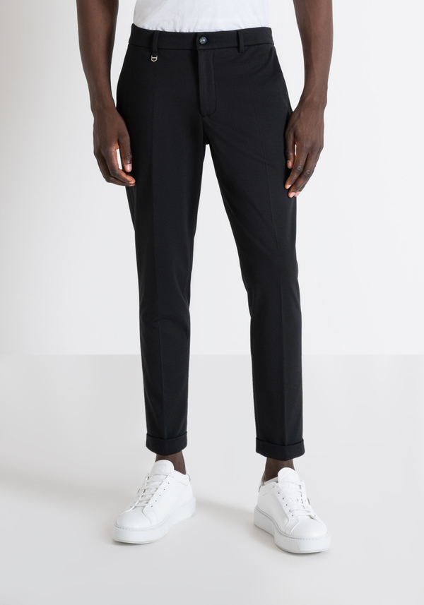 "ASHE" SUPER SKINNY FIT TROUSERS IN STRETCH VISCOSE BLEND FABRIC - Antony Morato Online Shop