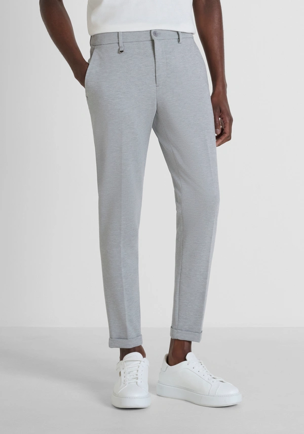 "ASHE" SUPER SKINNY FIT TROUSERS WITH ANKLE CUFFS - Antony Morato Online Shop