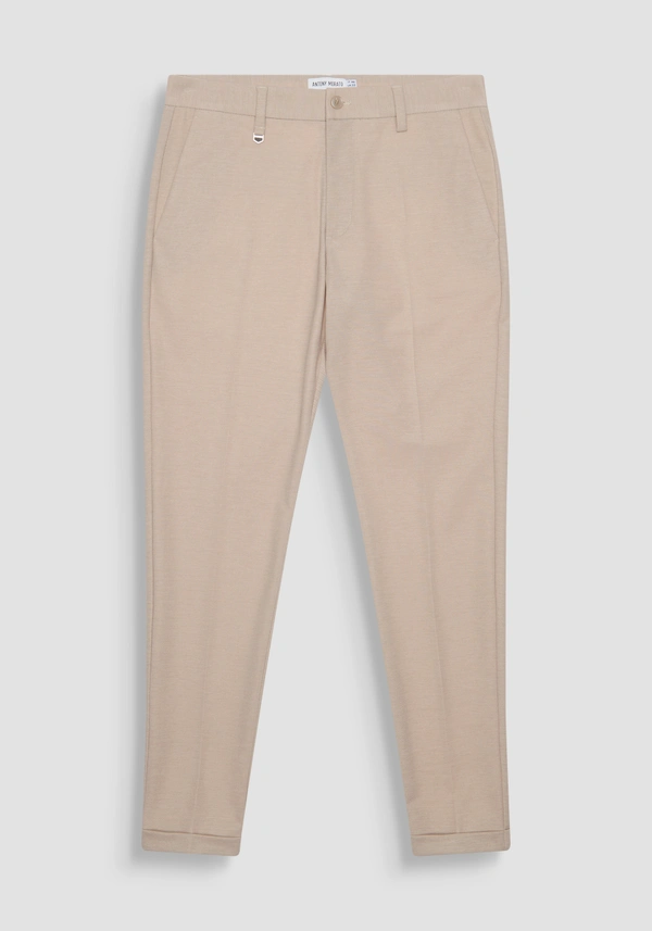 "ASHE" SUPER SKINNY FIT STRETCH PIQUE TROUSERS - Antony Morato Online Shop