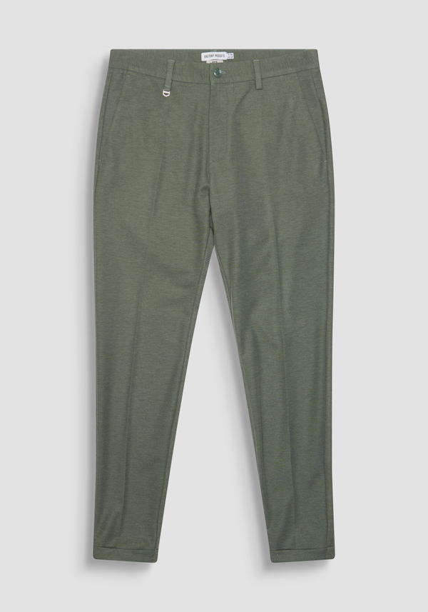 "ASHE" SUPER SKINNY FIT STRETCH PIQUE TROUSERS - Antony Morato Online Shop