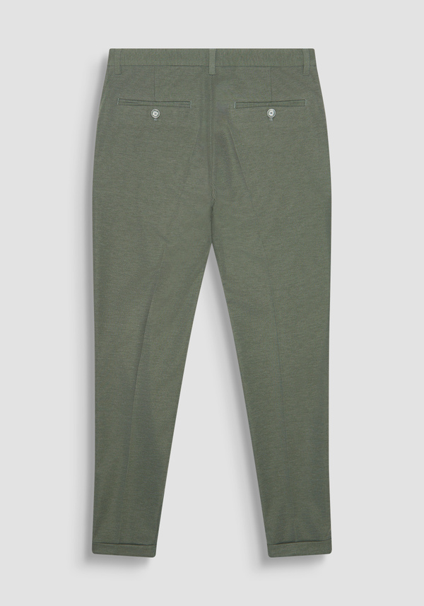 "ASHE" SUPER SKINNY FIT STRETCH PIQUE TROUSERS - Antony Morato Online Shop
