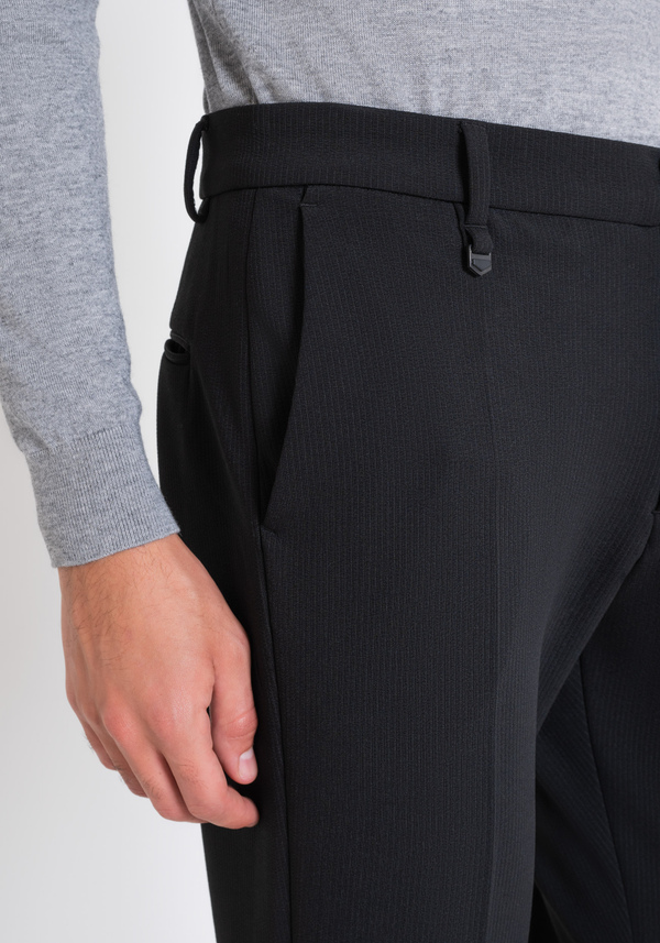 PANTALON « ASHE » SUPER SKINNY FIT AVEC MICRO-MOTIF À RAYURES - Antony Morato Online Shop