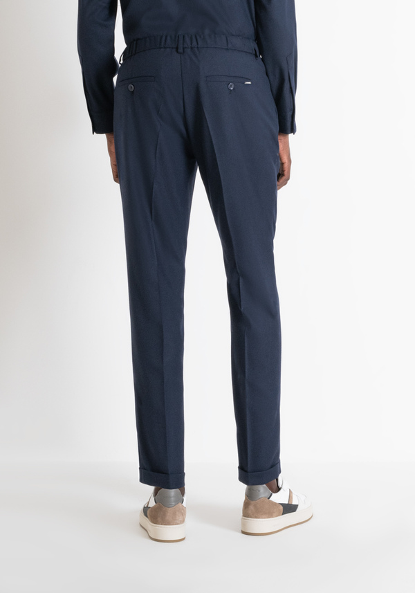PANTALONI "GUSTAF" CARROT FIT BLU IN VISCOSA - Antony Morato Online Shop