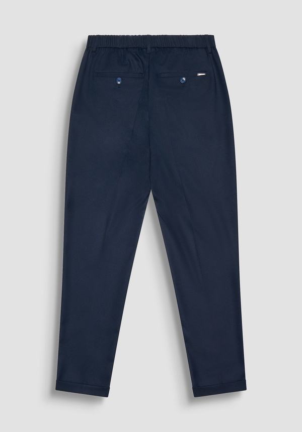 PANTALONI "GUSTAF" CARROT FIT BLU IN VISCOSA - Antony Morato Online Shop