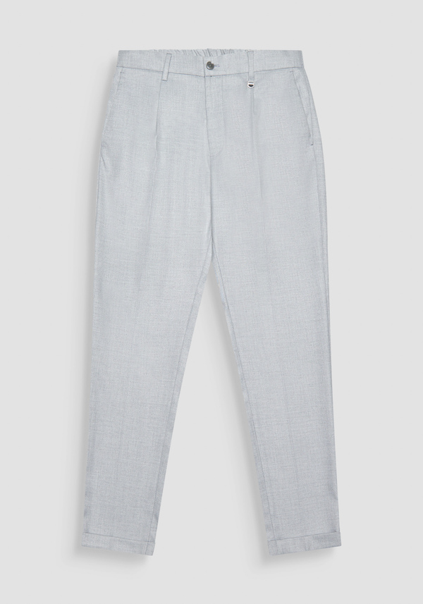 HOSE „GUSTAF“ CARROT FIT GRAU MELIERT AUS VISKOSE - Antony Morato Online Shop