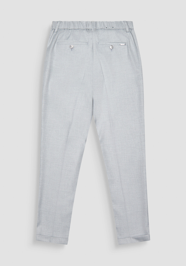 HOSE „GUSTAF“ CARROT FIT GRAU MELIERT AUS VISKOSE - Antony Morato Online Shop