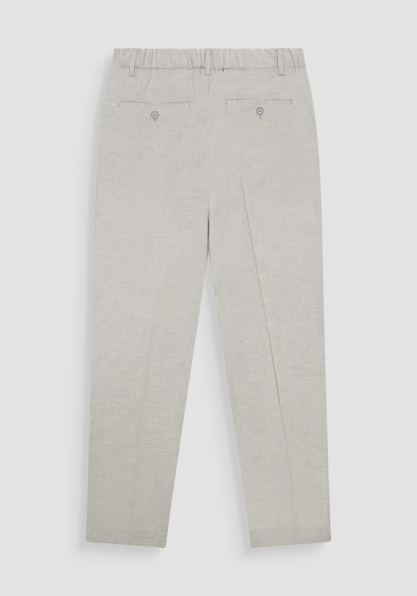 PANTALÓN REGULAR FIT «LUIS» DE LINO ELÁSTICO VISCOSA FLAMEADA - Antony Morato Online Shop