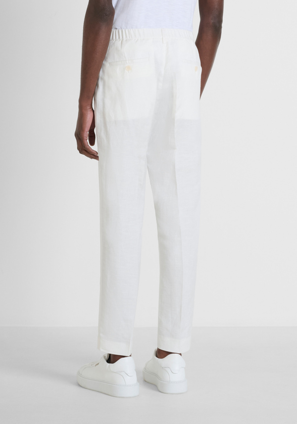 PANTALÓN REGULAR FIT «LUIS» EN MEZCLA DE LINO FLAMEADO - Antony Morato Online Shop