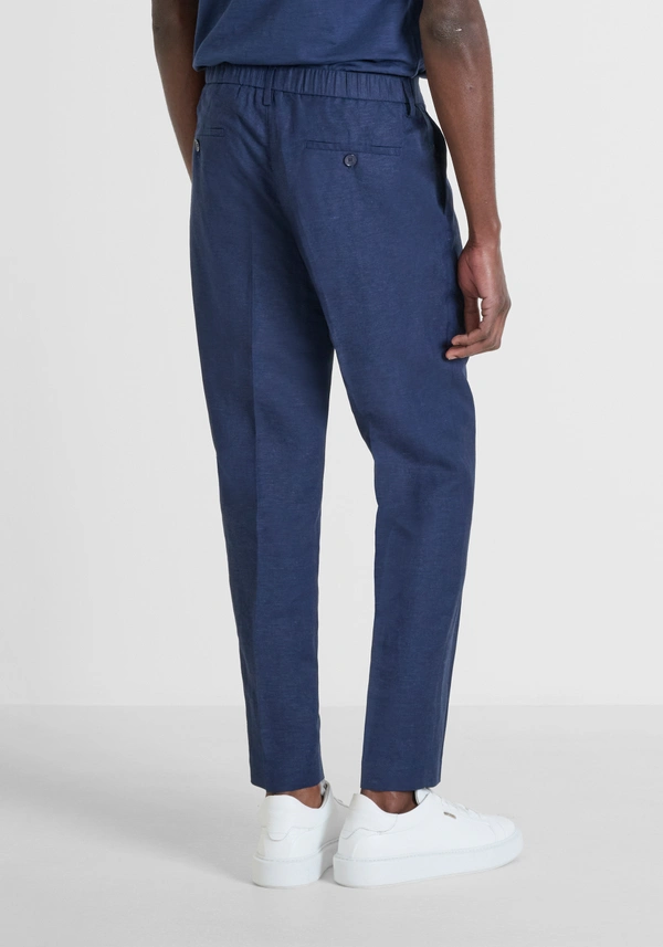 TROUSERS REGULAR FIT "LUIS" IN SLUB LINEN BLEND - Antony Morato Online Shop