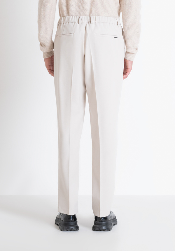 RELAXED FIT "EVAN" TROUSERS IN WOOL BLEND AND ELASTIC VISCOSE - Antony Morato Online Shop