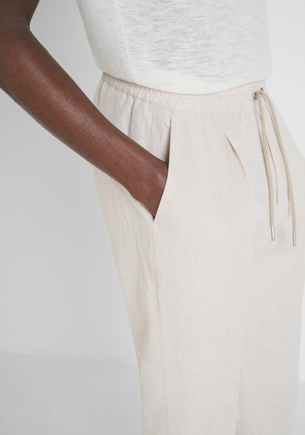TROUSERS REGULAR FIT "NEIL" IN SLUB COTTON LINEN BLEND - Antony Morato Online Shop