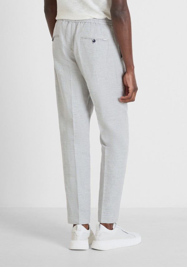TROUSERS REGULAR FIT "NEIL" IN SLUB COTTON LINEN BLEND - Antony Morato Online Shop