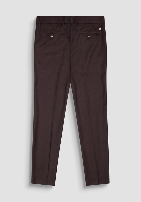 SLIM FIT TROUSERS "BONNIE" IN STRETCH VISCOSE MICRO PATTERN - Antony Morato Online Shop