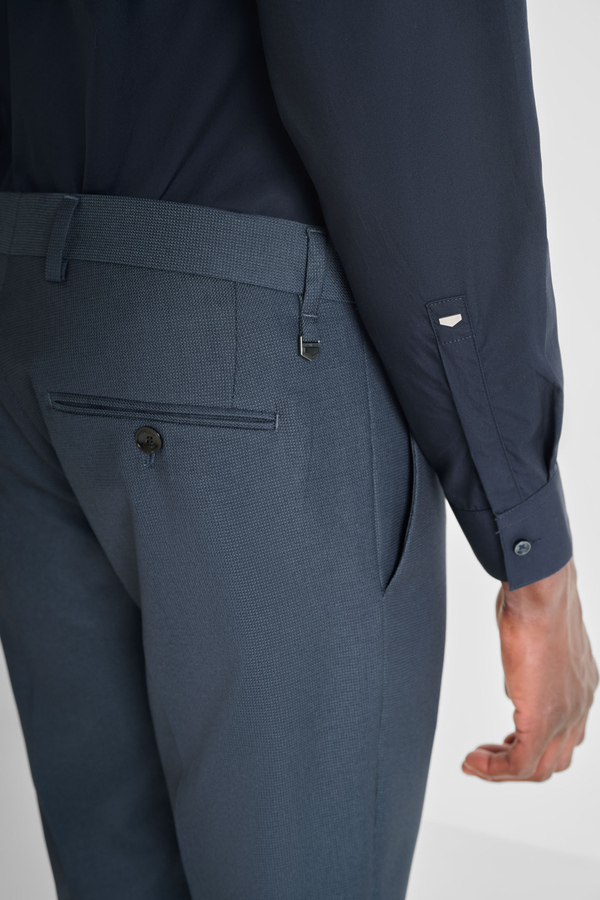 SLIM FIT TROUSERS "BONNIE" IN STRETCH VISCOSE MICRO PATTERN - Antony Morato Online Shop