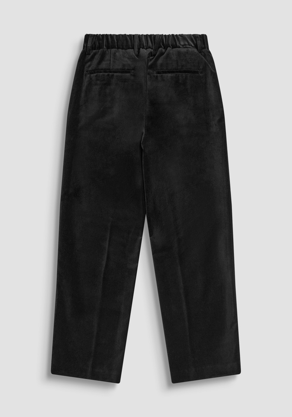 REGULAR FIT "CORA" VELVET STRAIGHT-LEG TROUSERS - Antony Morato Online Shop