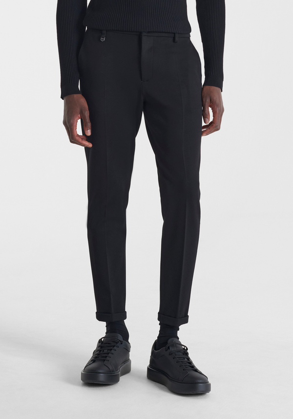 SUPER SKINNY FIT "ASHE" TROUSERS IN STRETCH VISCOSE BLEND - Antony Morato Online Shop