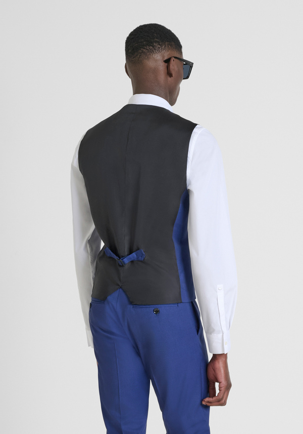 VEST SLIM FIT IN STRETCH VISCOSE BLEND WITH MICRO PATTERN - Antony Morato Online Shop
