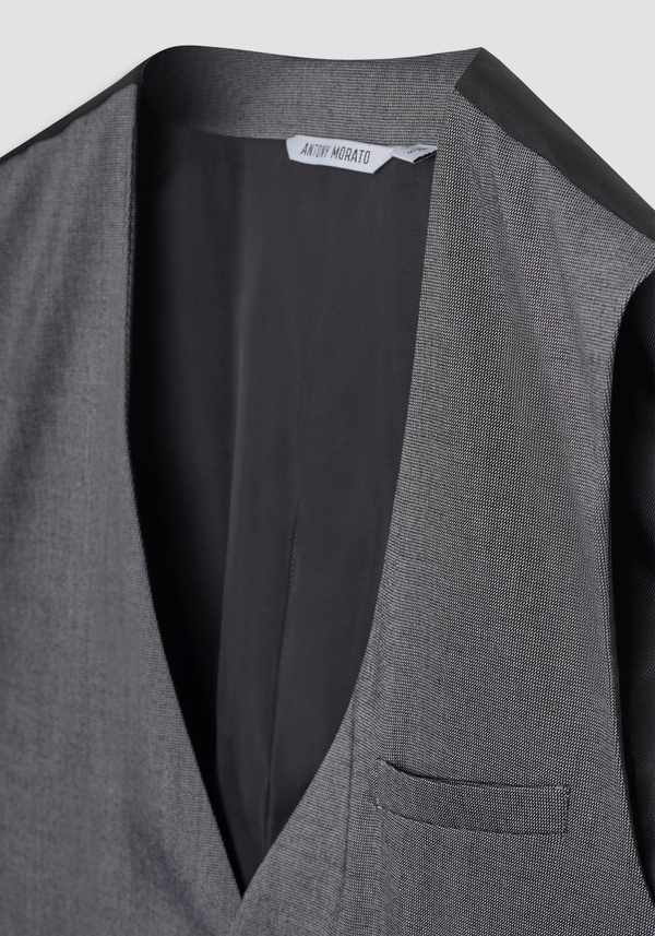 SLIM FIT VEST IN STRETCH VISCOSE MICRO PATTERN PRINT - Antony Morato Online Shop