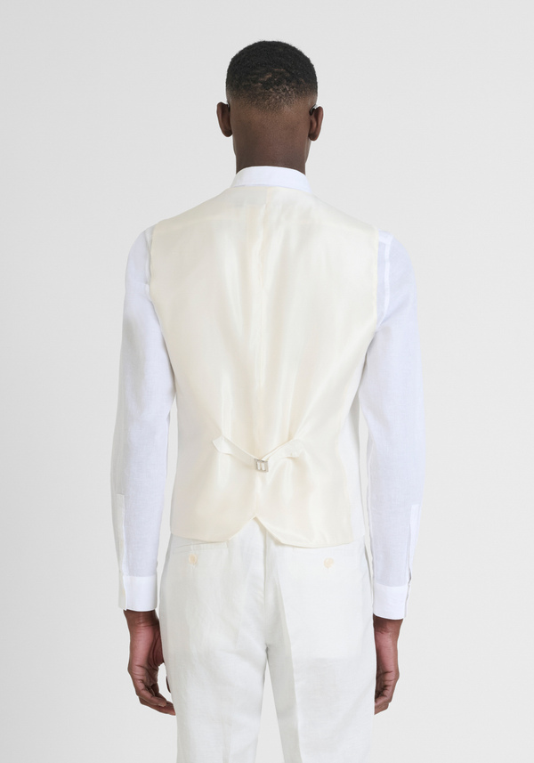 GILET SLIM EN LIN VISCOSE MÉLANGÉ - Antony Morato Online Shop