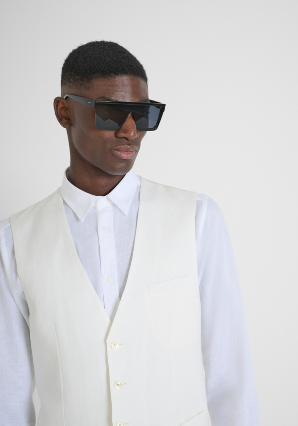 GILET SLIM EN LIN VISCOSE MÉLANGÉ - Antony Morato Online Shop